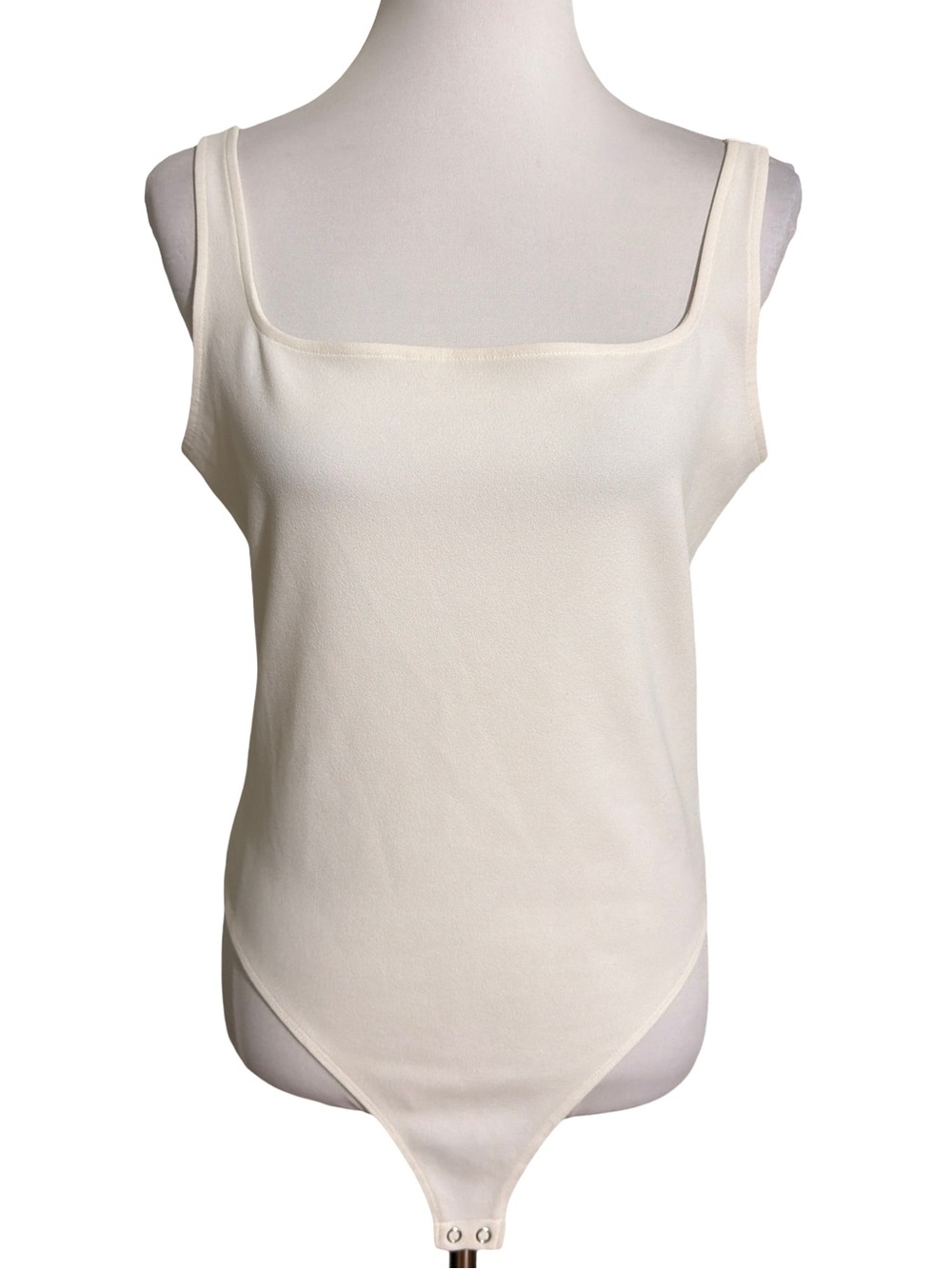 Express Cream Square Neck Bodysuit